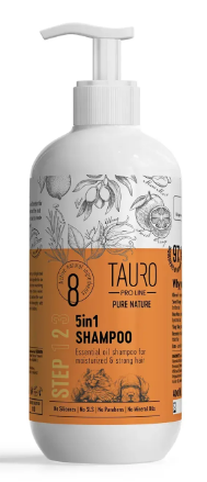 Увлажняющий шампунь для собак и кошек Tauro Pro Line Pure Nature 5in1