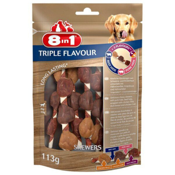 8in1 Шашлички з трьома смаками для собак