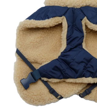 Теплая попона для собак Winter Sherpa Jacket Navy Paikka