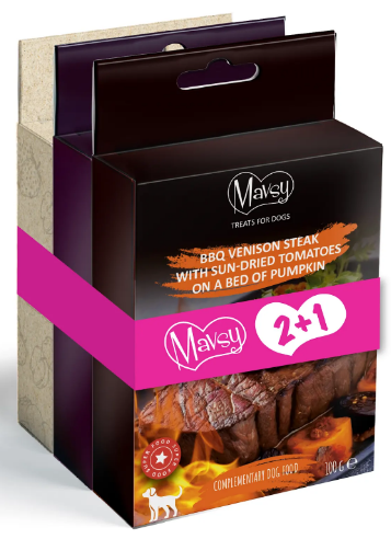 Сет вкусностей №16 для собак Mavsy Freeze dried+ Refined jerky, 2+1