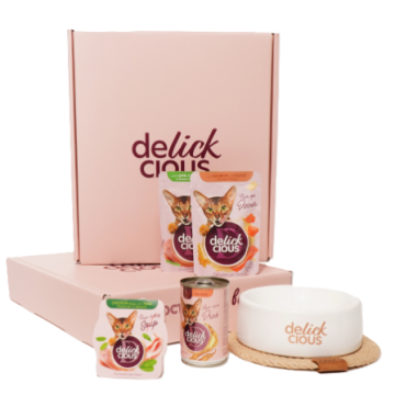Delickcious Вау-лизь бокс з білою мискою у подарунок