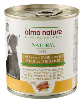 Almo Nature HFC Dog Natural, консерви з куркою, морквою та рисом для собак