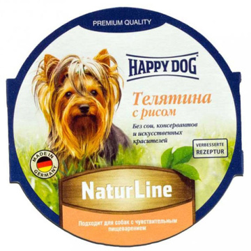 Happy Dog NaturLine Паштет з телятиною та рисом