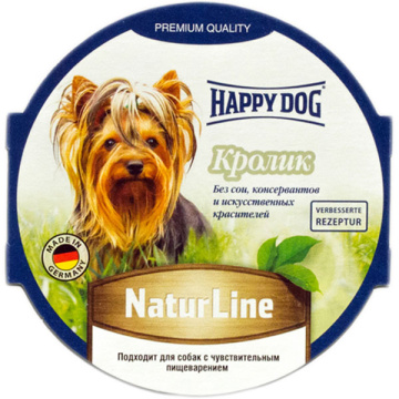 Happy Dog NaturLine Паштет с кроликом