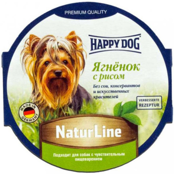 Happy Dog NaturLine Паштет с ягненком и рисом