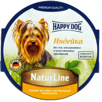 Happy Dog NaturLine Паштет з індичкою