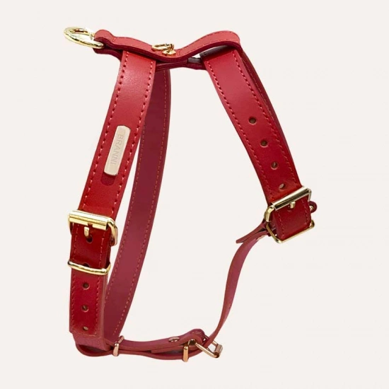 Шкіряна шлея BranniPets - Arnés Nara Red