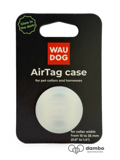 AirTag чехол для ошейников и шлей, силиконовый, WAUDOG Silicone, светонакопительный