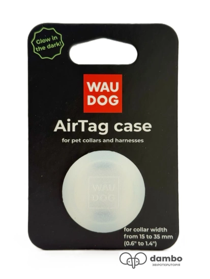 AirTag чохол для нашийників і шлей, силіконовий, WAUDOG Silicone, світлонакопичувальний