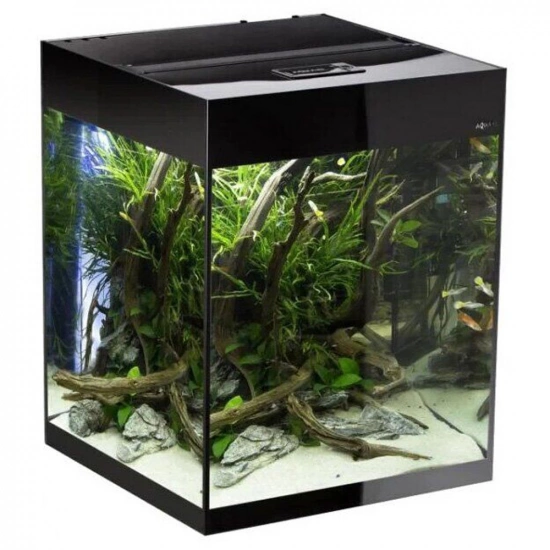Аквариумный набор Aquael Glossy Cube чёрный, прямой, 135 л