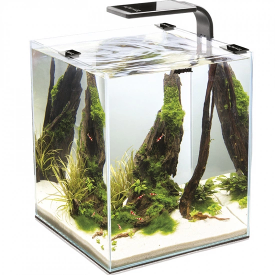 Аквариумный набор Aquael Shrimp Set Smart чёрный, прямой, 19 л