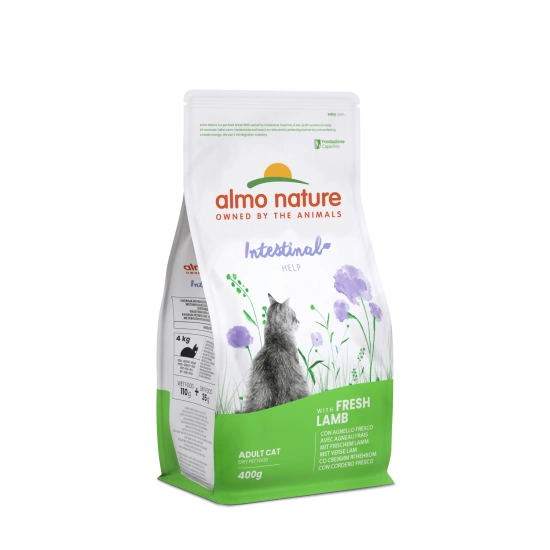 Almo Nature Holistic Cat для взрослых кошек с чувствительным пищеварением со свежим ягненком