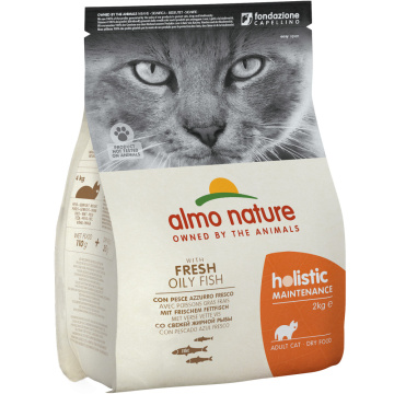 Almo Nature Holistic Cat для взрослых кошек со свежей жирной рыбой