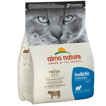 Almo Nature Holistic Cat для взрослых стерилизованных кошек со свежей говядиной