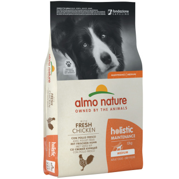 Almo Nature Holistic Dog M для взрослых собак средних пород со свежей курицей