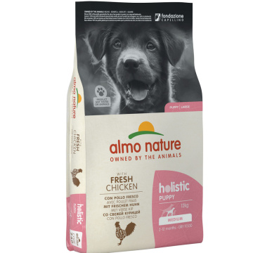Almo Nature Holistic Dog M для цуценят середніх порід зі свіжою куркою