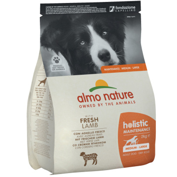 Almo Nature Holistic Dog M-L для взрослых собак средних и крупных пород со свежим ягненком