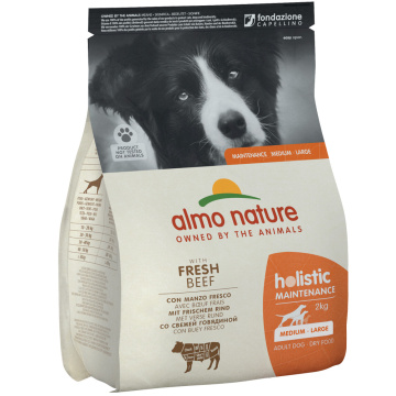 Almo Nature Holistic Dog M-L для дорослих собак середніх і великих порід зі свіжою яловичиною