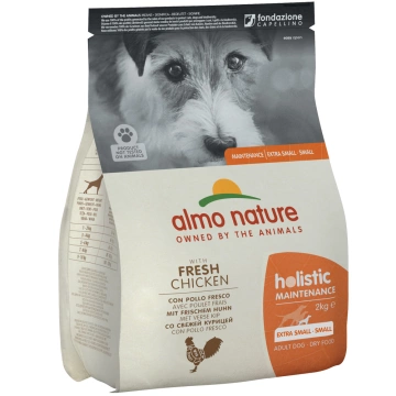 Almo Nature Holistic Dog XS-S для взрослых собак маленьких пород со свежей курицей