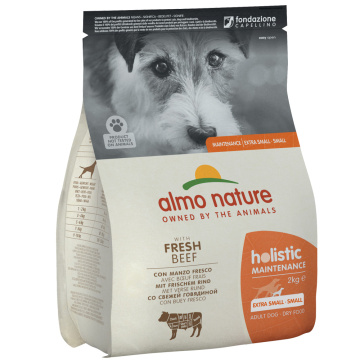Almo Nature Holistic Dog XS-S для взрослых собак маленьких пород со свежей говядиной