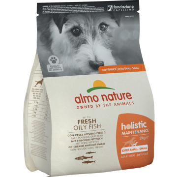 Almo Nature Holistic Dog XS-S для взрослых собак маленьких пород со свежей жирной рыбой