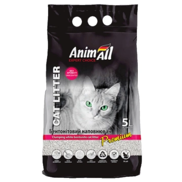 AnimAll Наполнитель бентонитовый, белый, без аромата