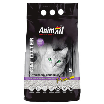 AnimAll Наполнитель бентонитовый, белый, с ароматом лаванды