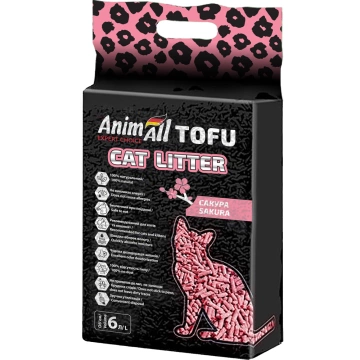 AnimAll Tofu Cat Litter Sakura Наповнювач соєвий, з ароматом сакури