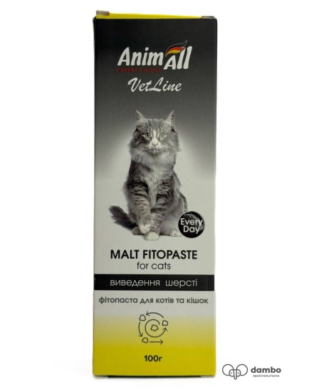 AnimAll VetLine Фитопаста для выведения шерсти из желудка кошек