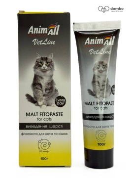 AnimAll VetLine Фитопаста для выведения шерсти из желудка кошек