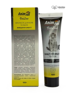 AnimAll VetLine Фитопаста для выведения шерсти из желудка кошек