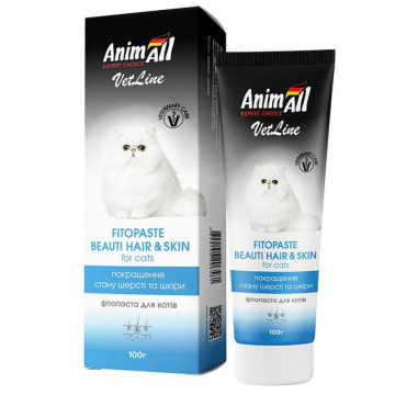AnimAll VetLine Фітопаста для здоров’я шкіри та шерсті котів