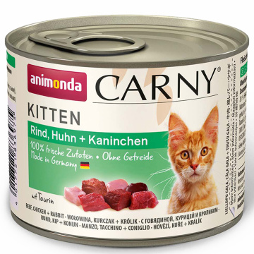 Влажный корм Animonda Carny Kitten Beef, Chicken + Rabbit с говядиной, курицей и кроликом для котят