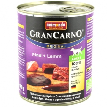 Влажный корм Animonda GranCarno Adult Beef + Lamb с говядиной и ягненком для собак