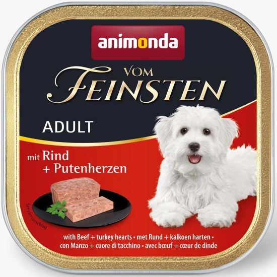 Animonda Vom Feinsten Adult with Beef + Turkey hearts с говядиной и индюшачьими сердцами