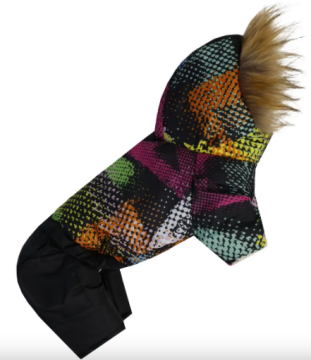 Зимовий комбінезон на хутрі DogsBomba абстракція кольоровий