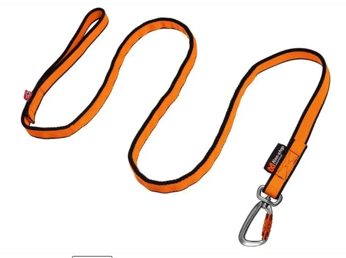 Повідець для собак Bungee leash Non-stop dogwear Чорний/Помаранчевий