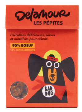 Лакомство для собак Нагетсы с Говядиной Les Pépites Delamour Paris 