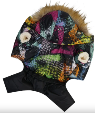 Зимовий комбінезон на хутрі DogsBomba абстракція кольоровий