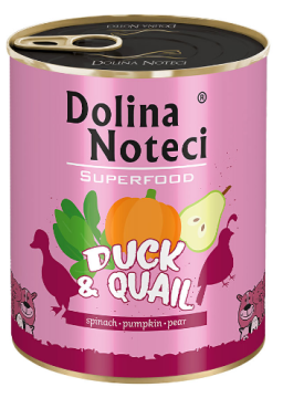Консерва Dolina Noteci Superfood для cобак з качки та перепілки