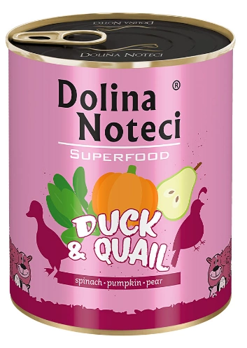 Консерва Dolina Noteci Superfood для собак из утки и перепела