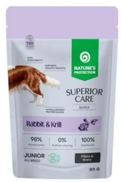 Nature's Protection Superior Care Junior Grain Free Rabbit and Krill Влажный корм для юниоров с кроликом и крилем