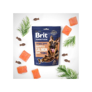 Лакомства Brit Premium Semi-moist Snacks Salmon with Dill полувлажные для собак с лососем и укропом