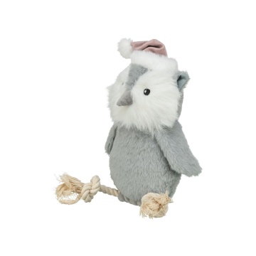 Игрушка Trixie для собак Рождественская сова с веревкой полиэстер/хлопок 