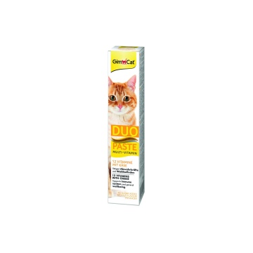 Паста GimCat DUO PASTE Multi-vitamin 12 vitamins with cheese для котів усіх порід 12 вітамінів та сир