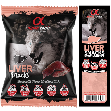 Alpha Spirit Liver Dog Snacks с печенью