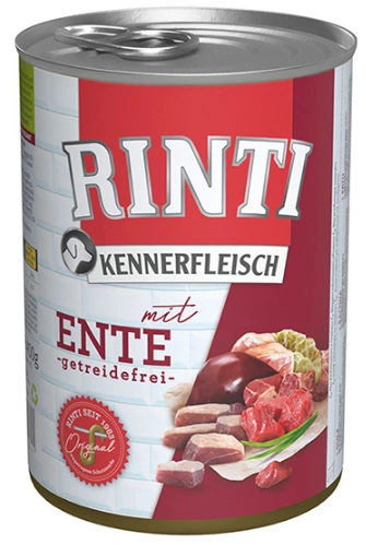 Rinti Kennerfleisch mit Ente КАЧКА беззерновий повнораціонний натуральний вологий корм для собак
