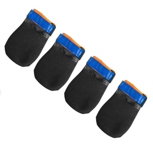 Черевики для собак Protector bootie Non-stop dogwear Чорний/Помаранчевий 4 Шт