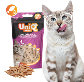 Лакомство для кошек Uniq PETS CAT SNACKS MIMI мягкие полоски с лососем и таурином