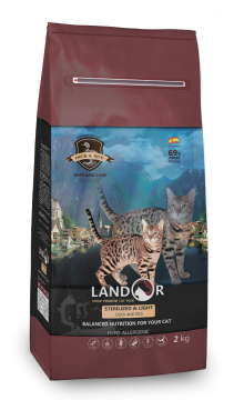 Landor Cat Sterilized & Light Утка с рисом